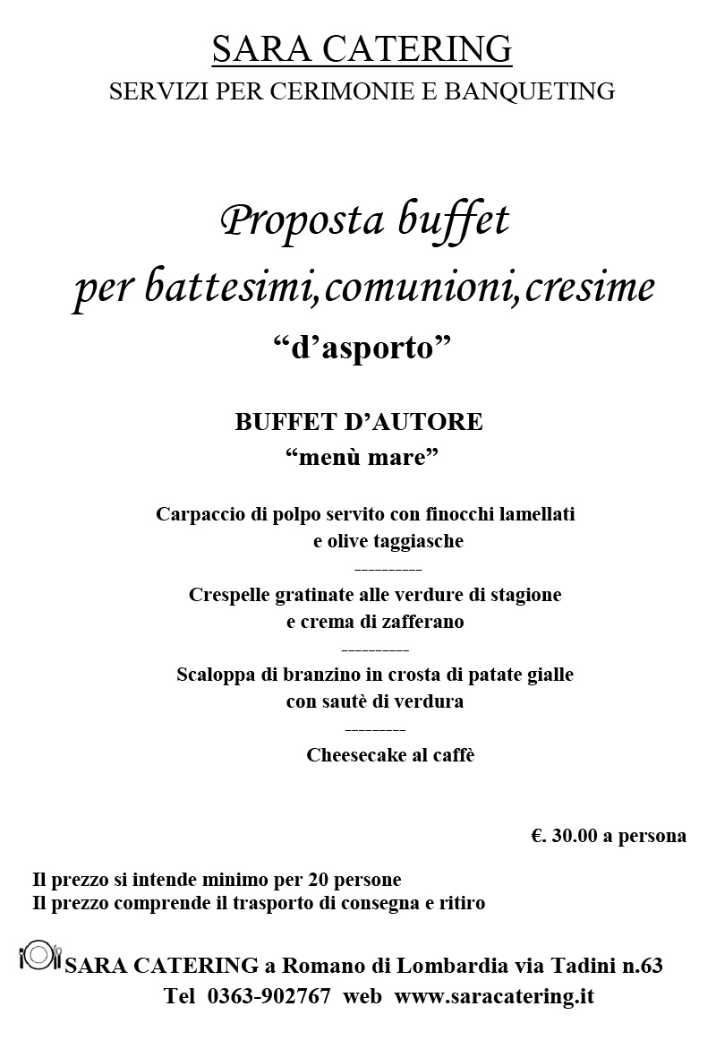 Menu' buffet 2